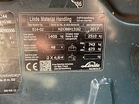 2017 linde e14-02 vorkheftruck - afbeelding 13 van  13