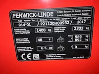 2017 linde r14 reachtruck - afbeelding 39 van  44