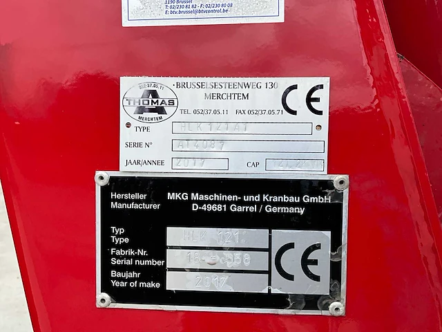 2017 mkg hlk 121 laadkraan vrachtwagen - afbeelding 8 van  10