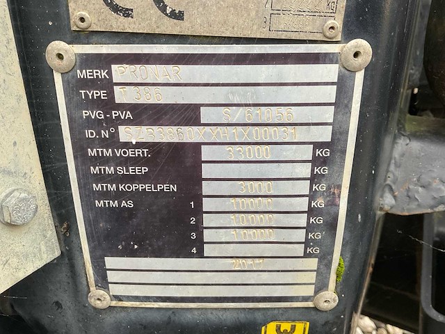 2017 pronar t386 - containerhaaksysteem - afbeelding 20 van  33