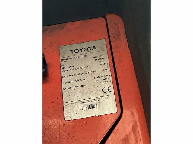 2017 reachtruck toyota bt reflex rre140h - afbeelding 8 van  26