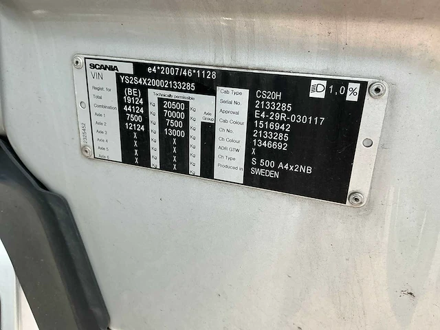 2017 scania s500 vrachtwagen - afbeelding 27 van  33