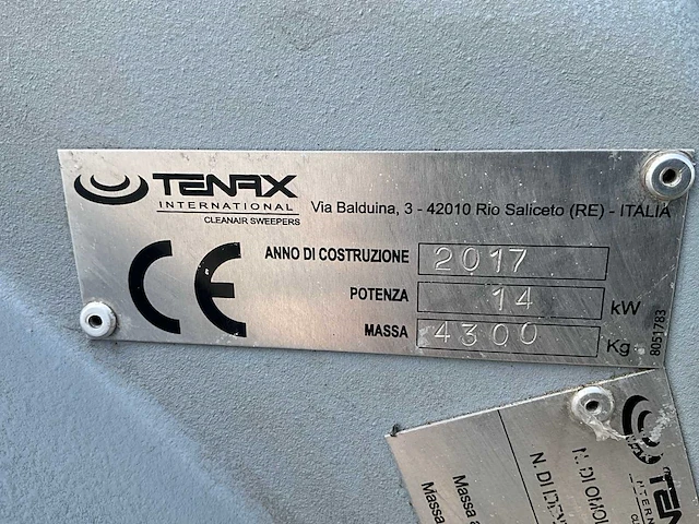 2017 tenax electra 2.0 neo elektrische veegmachine - afbeelding 25 van  32