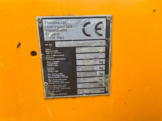 2017 thwaites mash 2062 dumper aanhanger - afbeelding 20 van  31