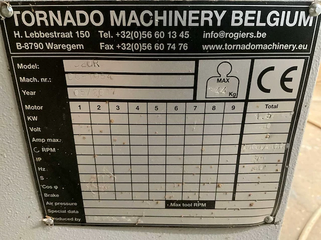 2017 tornado vd20r langgatboormachine - afbeelding 3 van  11