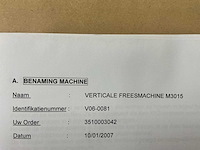 2017 vaskon m3015 cnc freesmachine - afbeelding 15 van  22