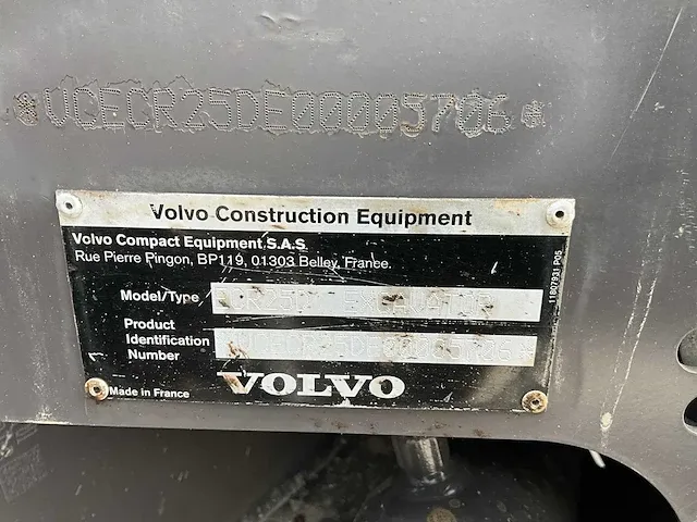 2017 volvo ecr25d midigraafmachine - afbeelding 18 van  25