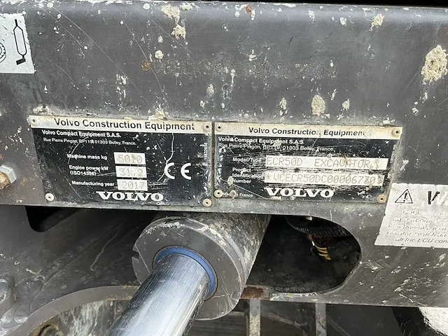 2017 volvo ecr50d midigraafmachine - afbeelding 17 van  24