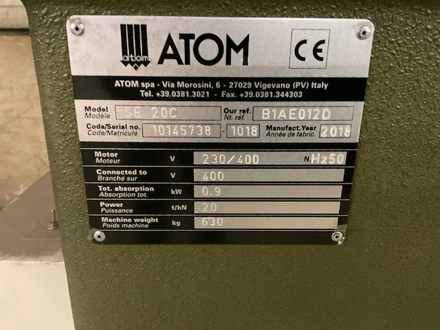 2018 atm se 20c hydraulische zwenkarm stansmachine - afbeelding 6 van  6