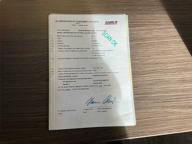 2018 case ih ih optum 270 cvx 4 wielaangedreven tractor - afbeelding 11 van  19