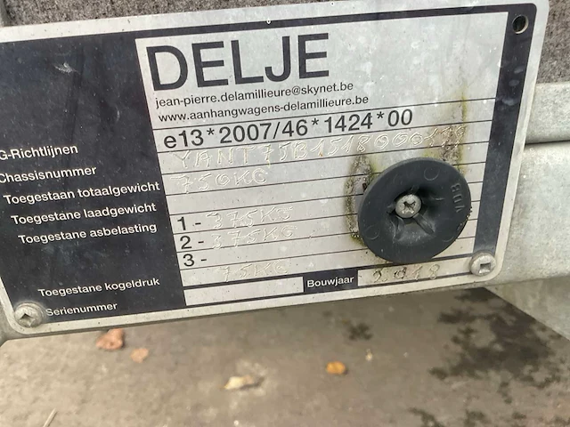 2018 delje aanhangwagen - afbeelding 8 van  8