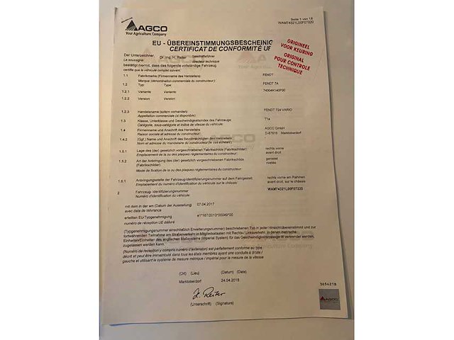 2018 fendt 724 s4 profiplus - afbeelding 30 van  38