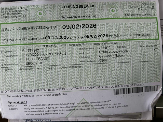 2018 ford transit bedrijfswagen - afbeelding 11 van  20