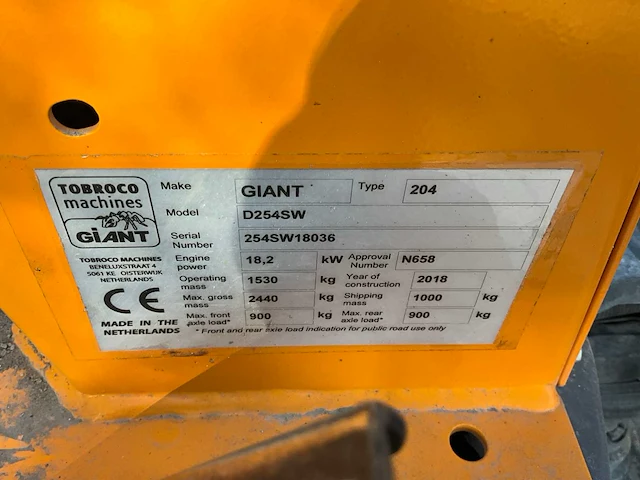 2018 giant d2545sw kniklader - afbeelding 25 van  34