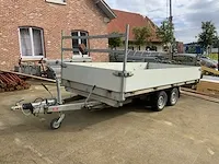 2018 henra kp3 geremde aanhangwagen met 3-zijdige kipper