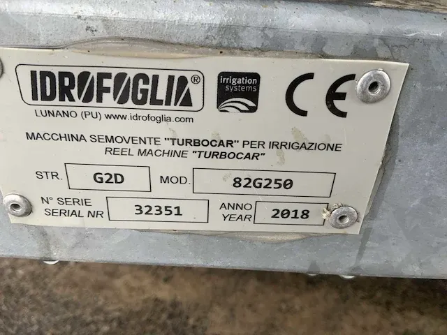 2018 idrofohlia 82g250 getrokken beregening haspel - afbeelding 6 van  6