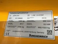 2018 jungheinrich etv214 reach truck - afbeelding 15 van  24