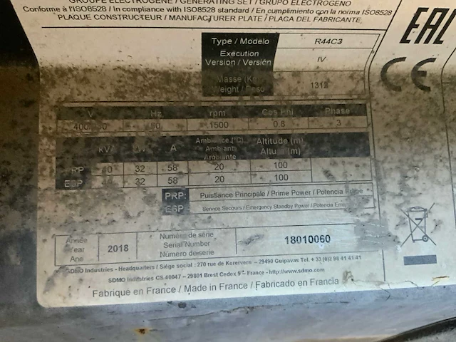 2018 kohler sdmo r44 c3 noodstroomaggregaat - afbeelding 5 van  14