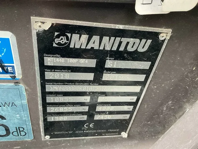 2018 manitou mt1440 100p st4 verreiker - afbeelding 4 van  16