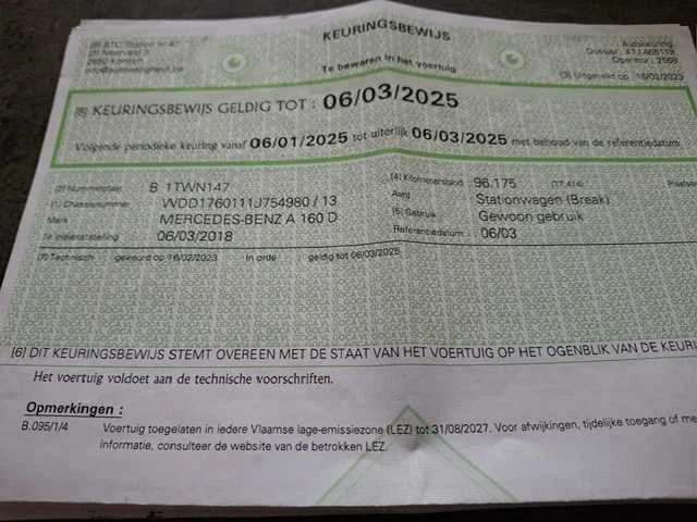 2018 mercedes-benz a 160 d stationwagen - afbeelding 20 van  30