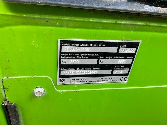 2018 merlo tf33.9 verreiker - afbeelding 13 van  21