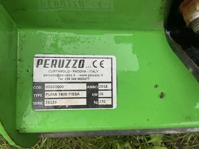 2018 peruzzo puma 1600 fissa klepelmaaier - afbeelding 4 van  4