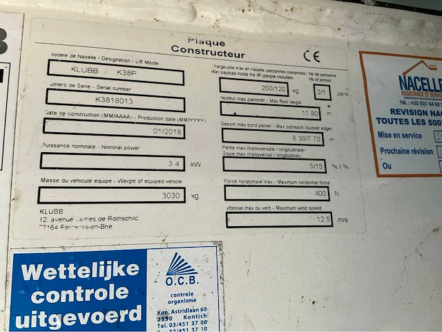 2018 renault master lichte vrachtwagen met hoogtewerker - afbeelding 22 van  49