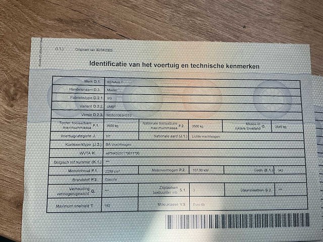 2018 renault master vg lichte vracht - afbeelding 27 van  40