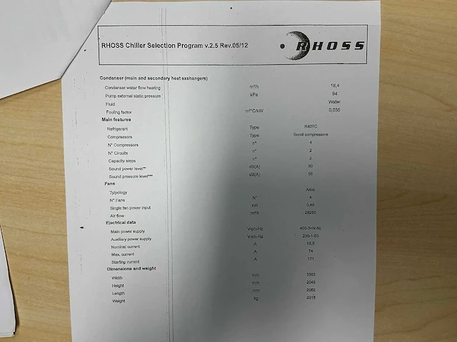 2018 rhoss txaes 495 t&p1 chiller - afbeelding 4 van  13