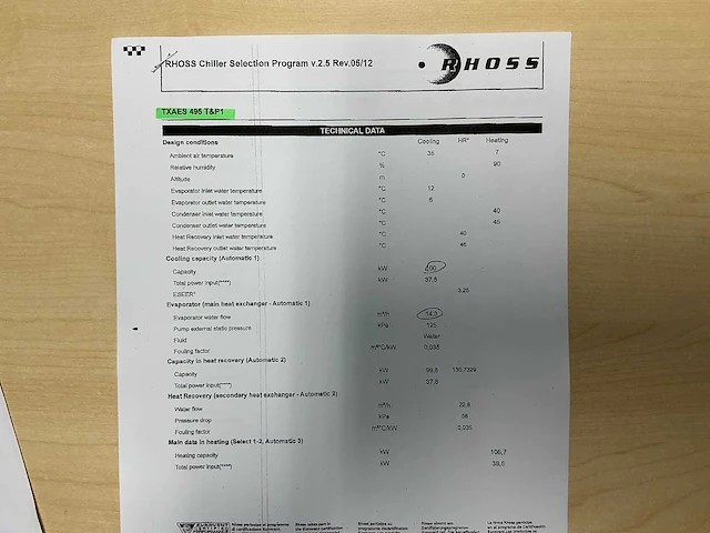 2018 rhoss txaes 495 t&p1 chiller - afbeelding 5 van  13