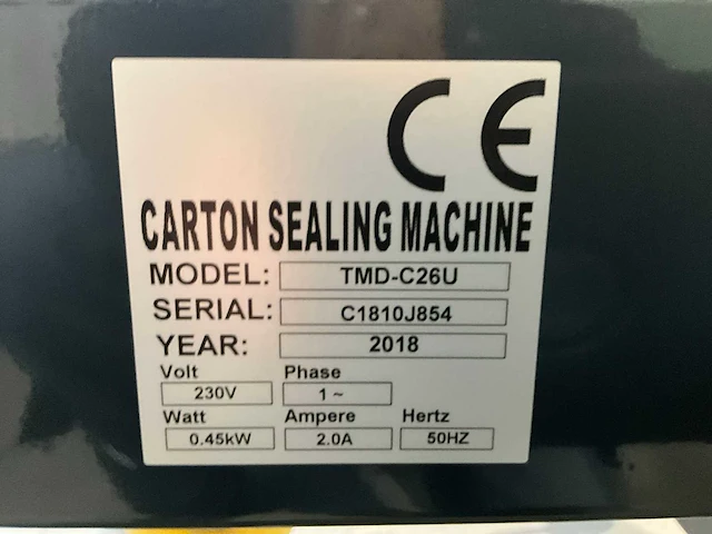2018 tmd-c26u dozensluitmachine - afbeelding 7 van  7