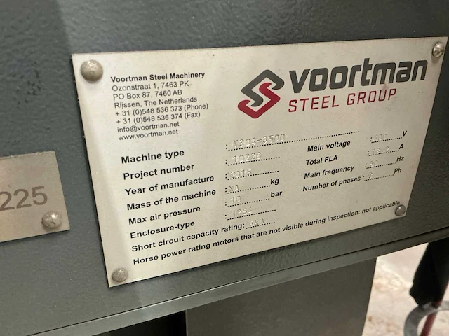 2018 voortman v304-3500 brandsnijmachine - afbeelding 9 van  25