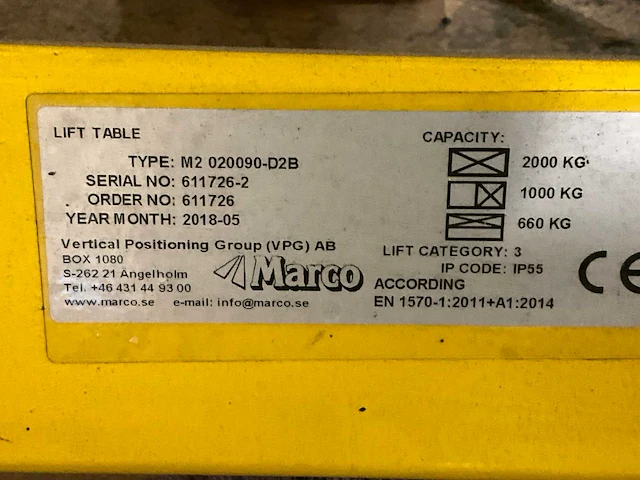 2018 vpg marco m2 020090-d2b hefplateau - afbeelding 4 van  5