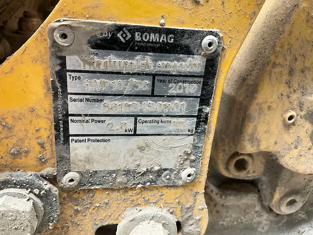 2019 bomag bvp10/36 trilplaat - afbeelding 8 van  8