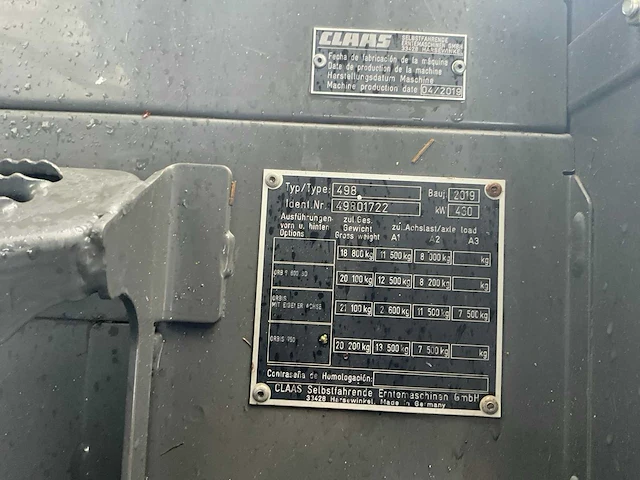 2019 claas jaguar 950/ 498 veldhakselaar - afbeelding 41 van  66