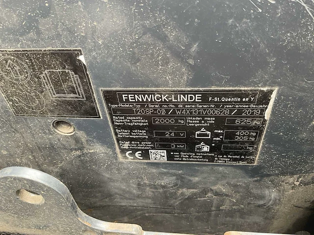 2019 fenwick-linde 120sp-02 elektrische palletwagen - afbeelding 7 van  9