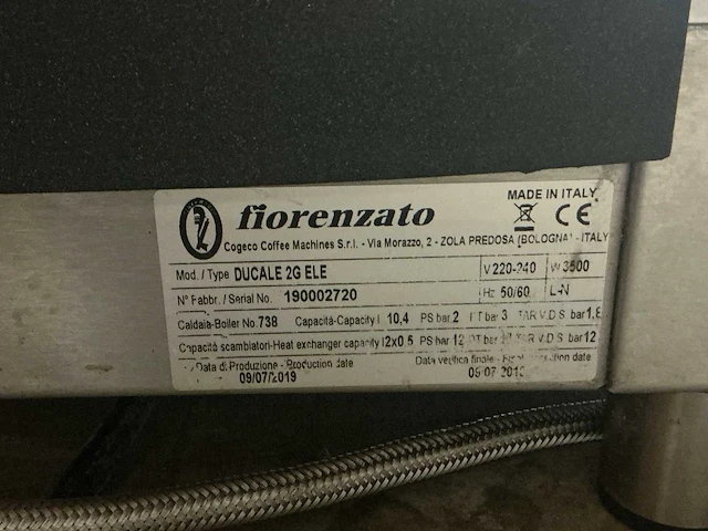 2019 fiorenzato ducale espressomachine - afbeelding 7 van  7