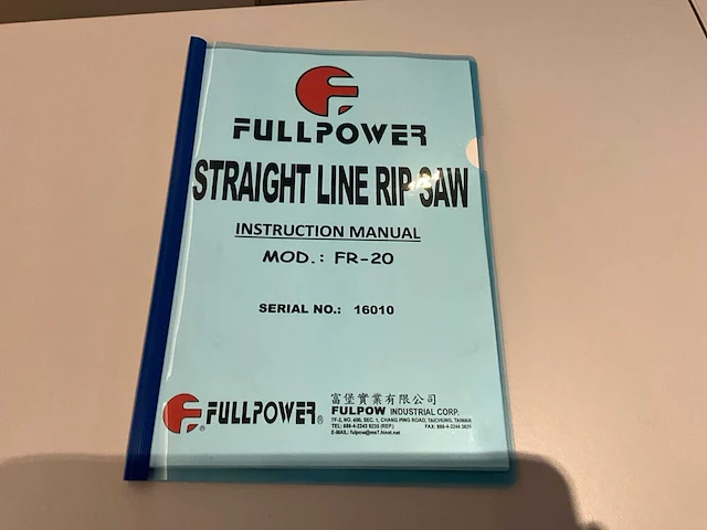 2019 fulpow fr-20 straigt-line cirkelzaagmachine - afbeelding 16 van  24