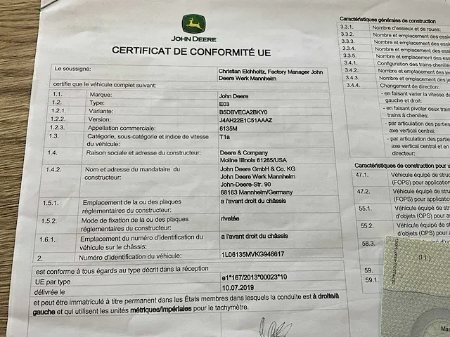 2019 john deere 6135m vierwielaangedreven landbouwtractor - afbeelding 16 van  23