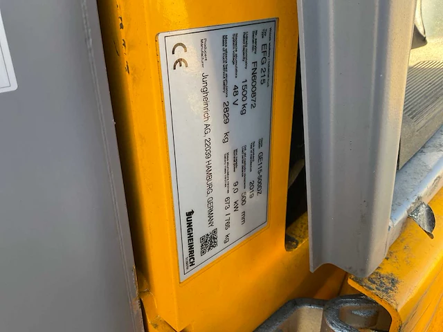 2019 jungheinrich efg-215 vorkheftruck - afbeelding 15 van  26