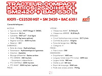 2019 kioti cs2520 + sm2420 + bac 630l minitractor - afbeelding 30 van  39