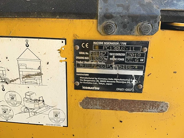 2019 komatsu pc138 ons-11 rups graafmachine - afbeelding 2 van  38