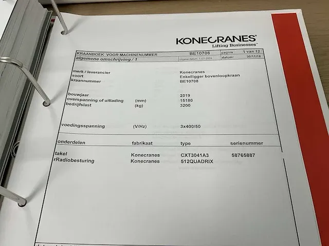 2019 konecranes cxt neo bovenloophalkraan - afbeelding 14 van  15