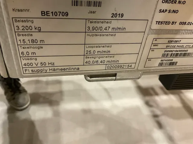 2019 konecranes cxt neo bovenloophalkraan - afbeelding 7 van  14