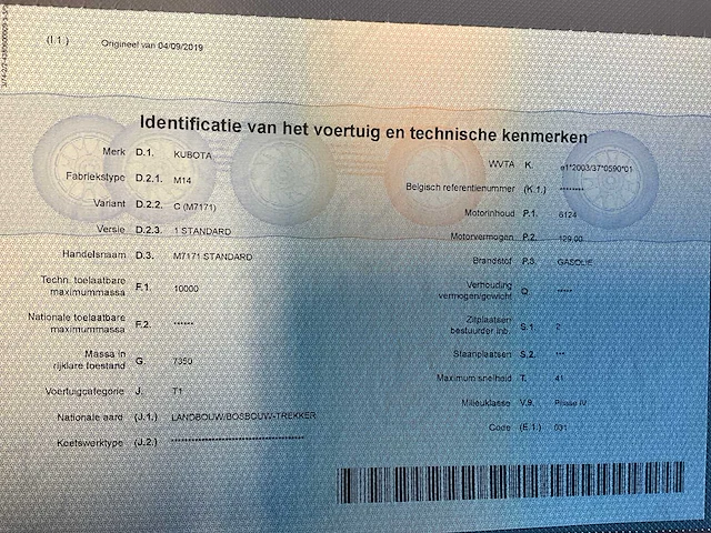 2019 kubota m7171 vierwielaangedreven landbouwtractor - afbeelding 43 van  49