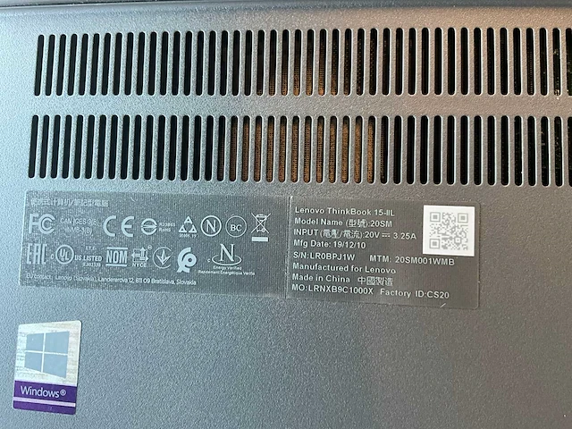 2019 lenovo thinkbook 15-iil 20sm laptop - afbeelding 3 van  4