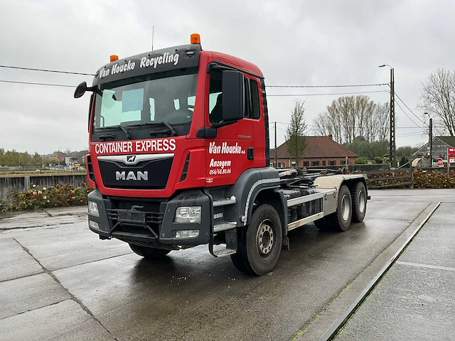 2019 man tgs 26.420 vrachtwagen met containerhaak systeem - afbeelding 1 van  34