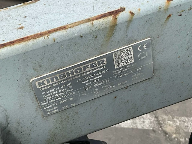 2019 palfinger kinshoffer km331-1100 blokken klem voor mobiele kraan - afbeelding 9 van  10