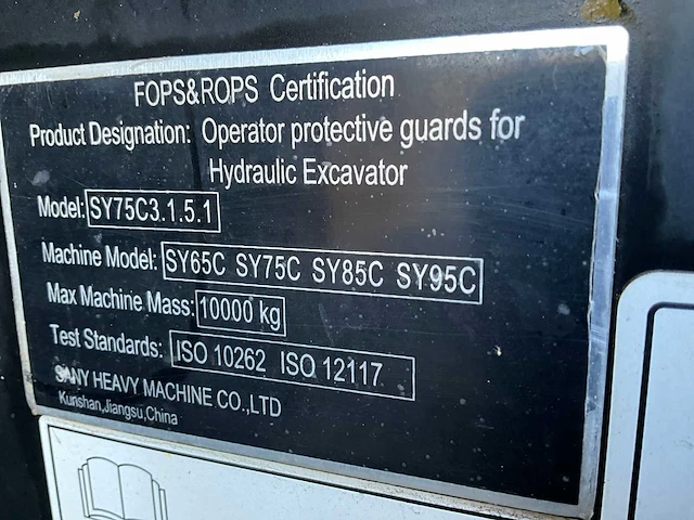 2019 sany sy75c rupsgraafmachine - afbeelding 20 van  28