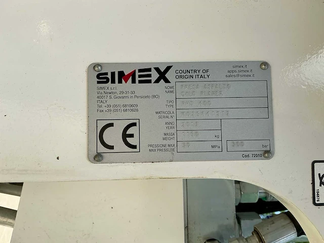 2019 simex phd600 asfaltfreesmachine - afbeelding 4 van  19
